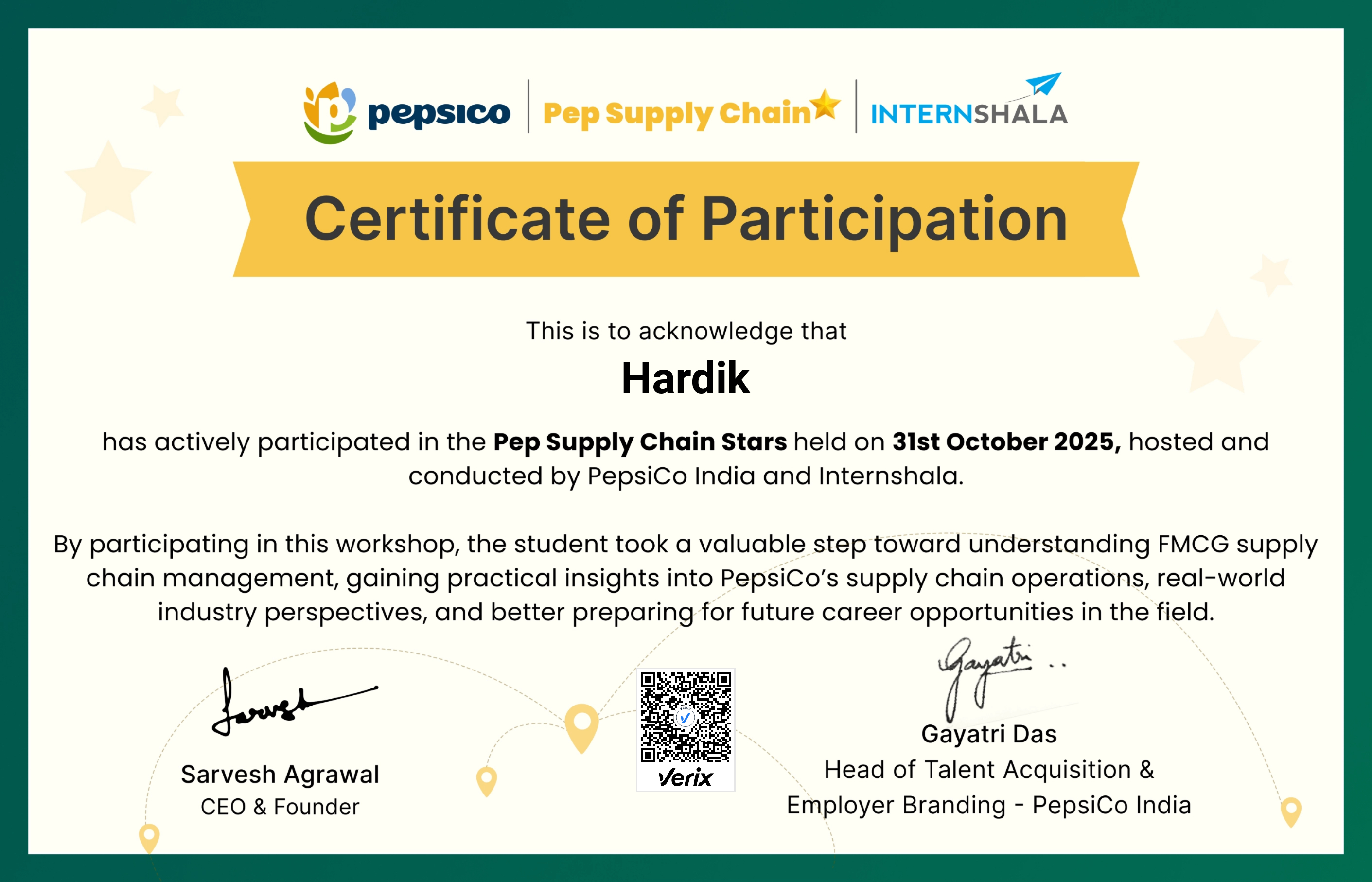 Pep Supply Chain Stars Awareness Workshop