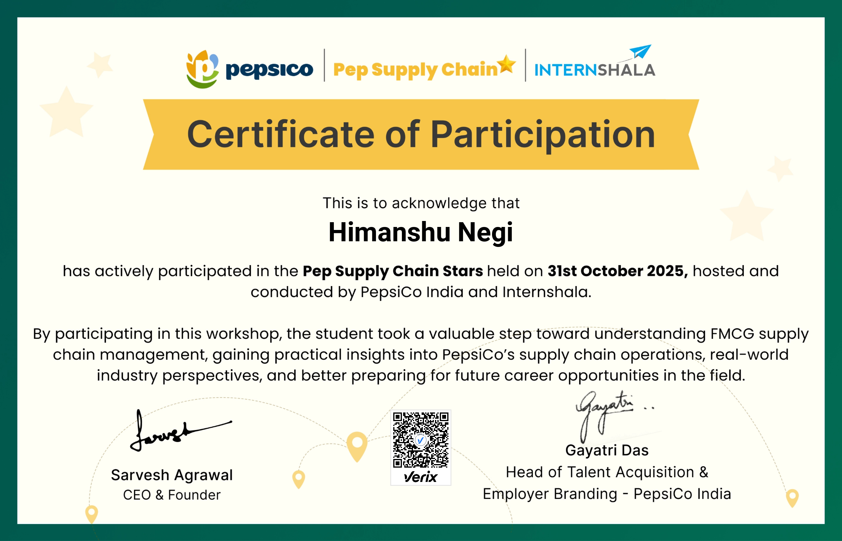 Pep Supply Chain Stars Awareness Workshop