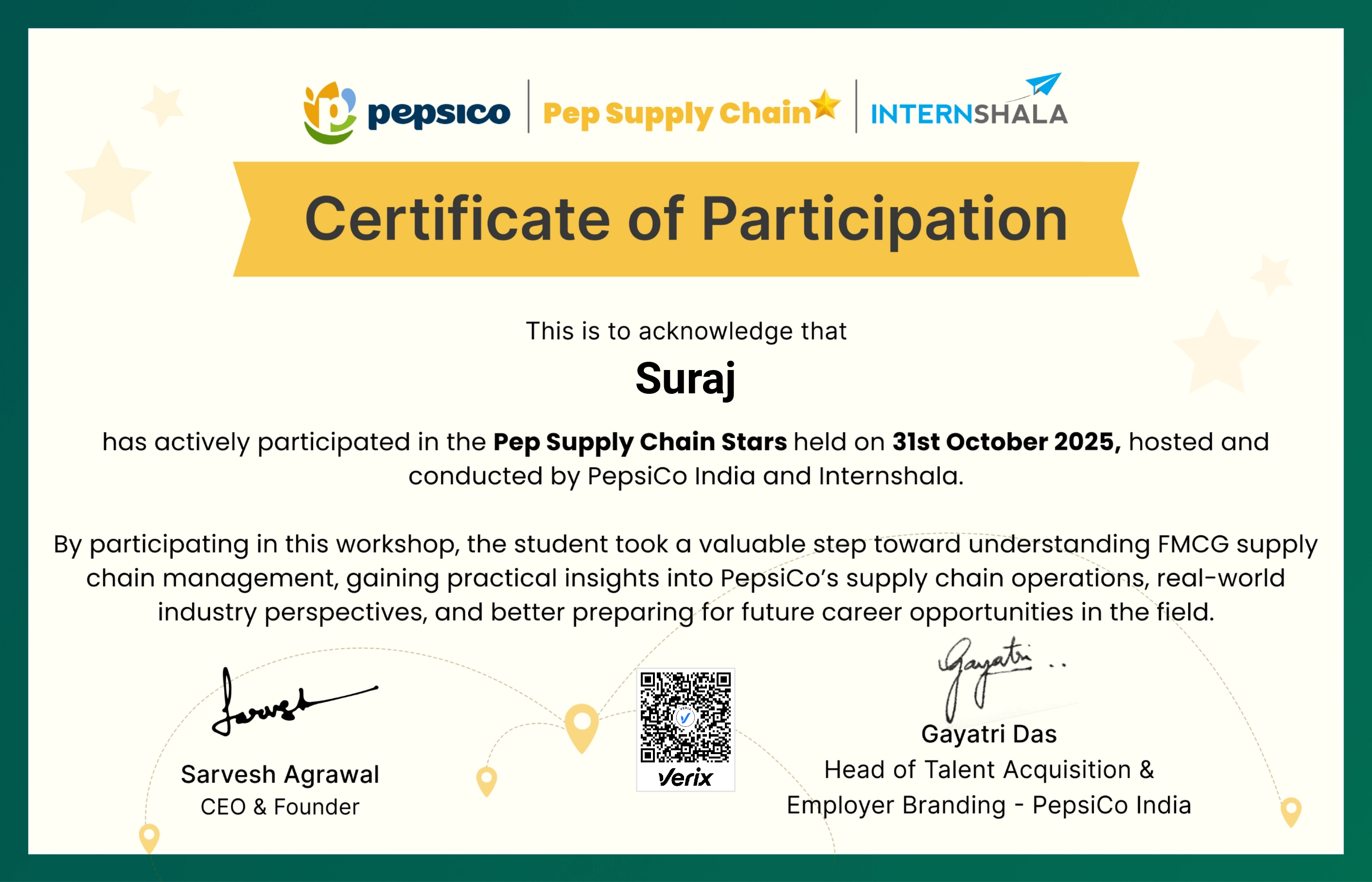 Pep Supply Chain Stars Awareness Workshop