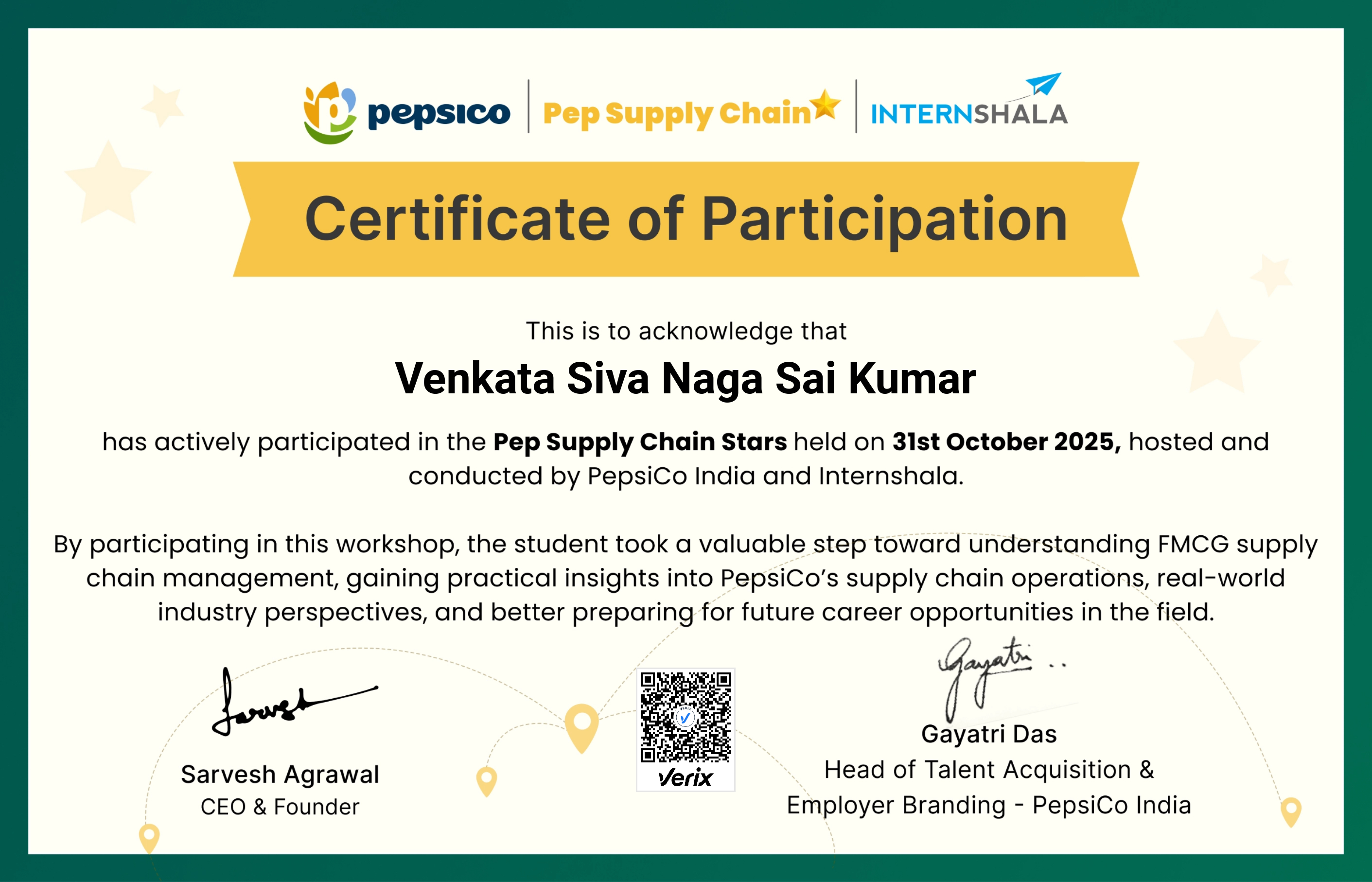 Pep Supply Chain Stars Awareness Workshop