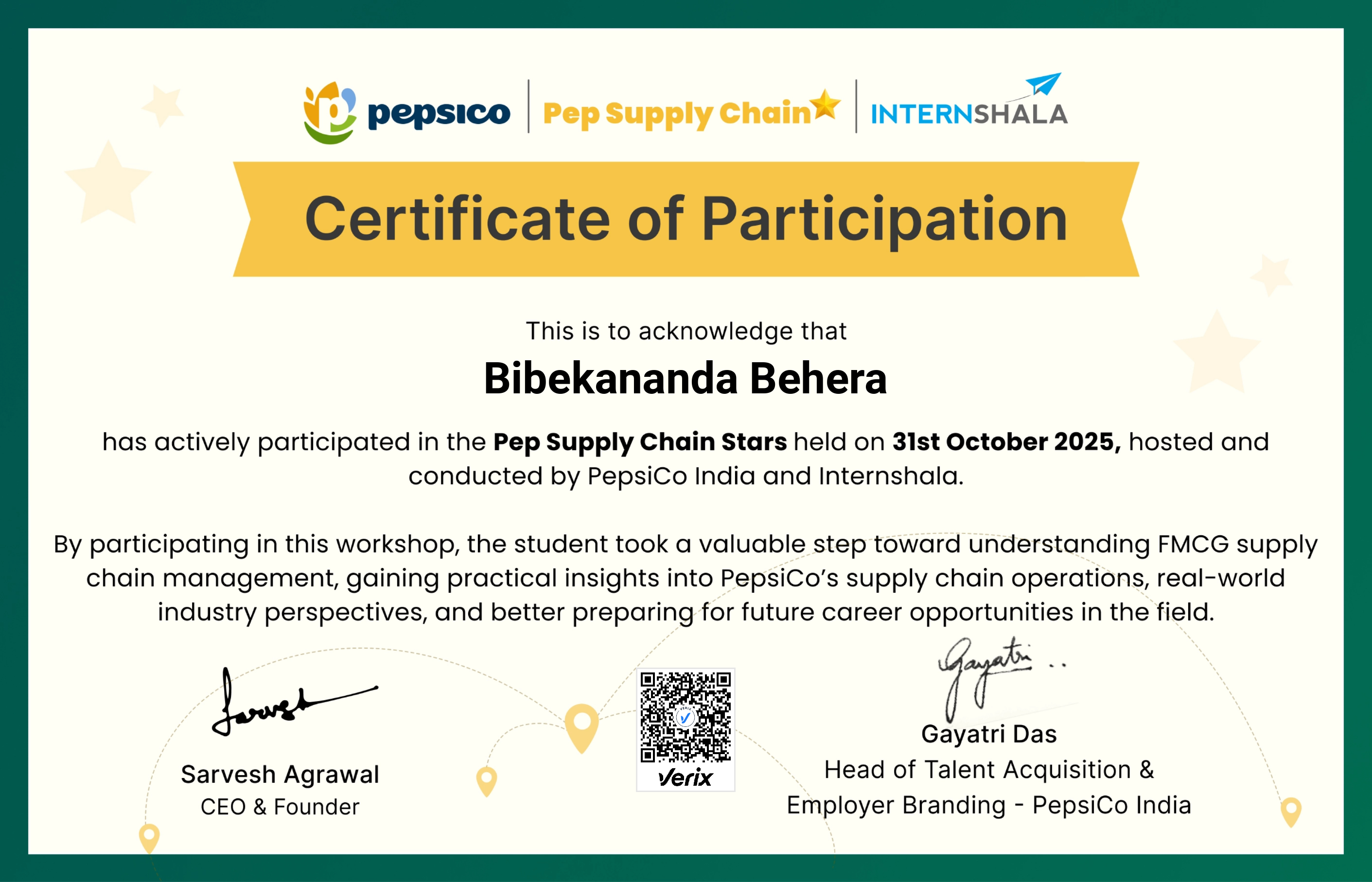 Pep Supply Chain Stars Awareness Workshop