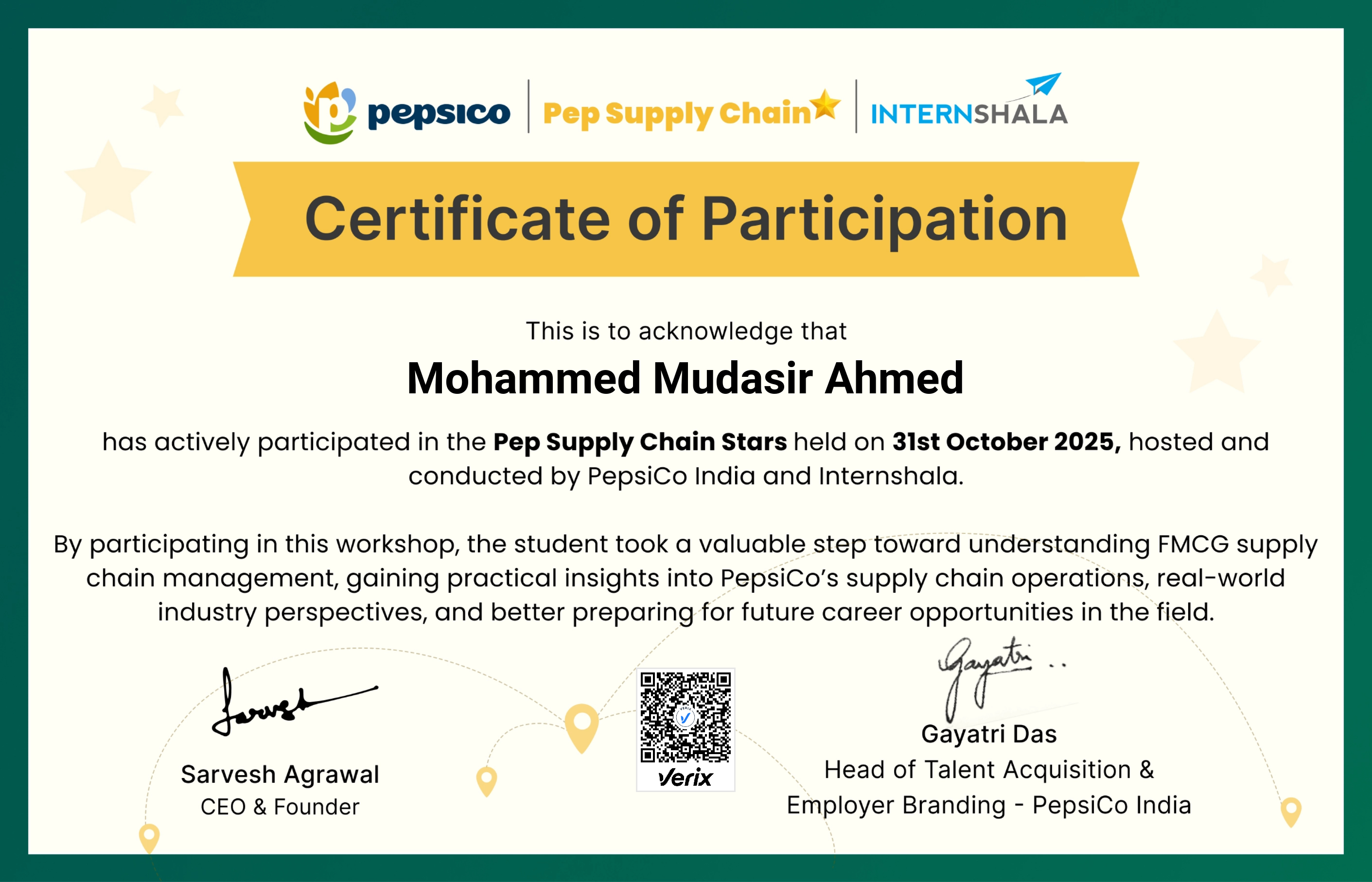 Pep Supply Chain Stars Awareness Workshop
