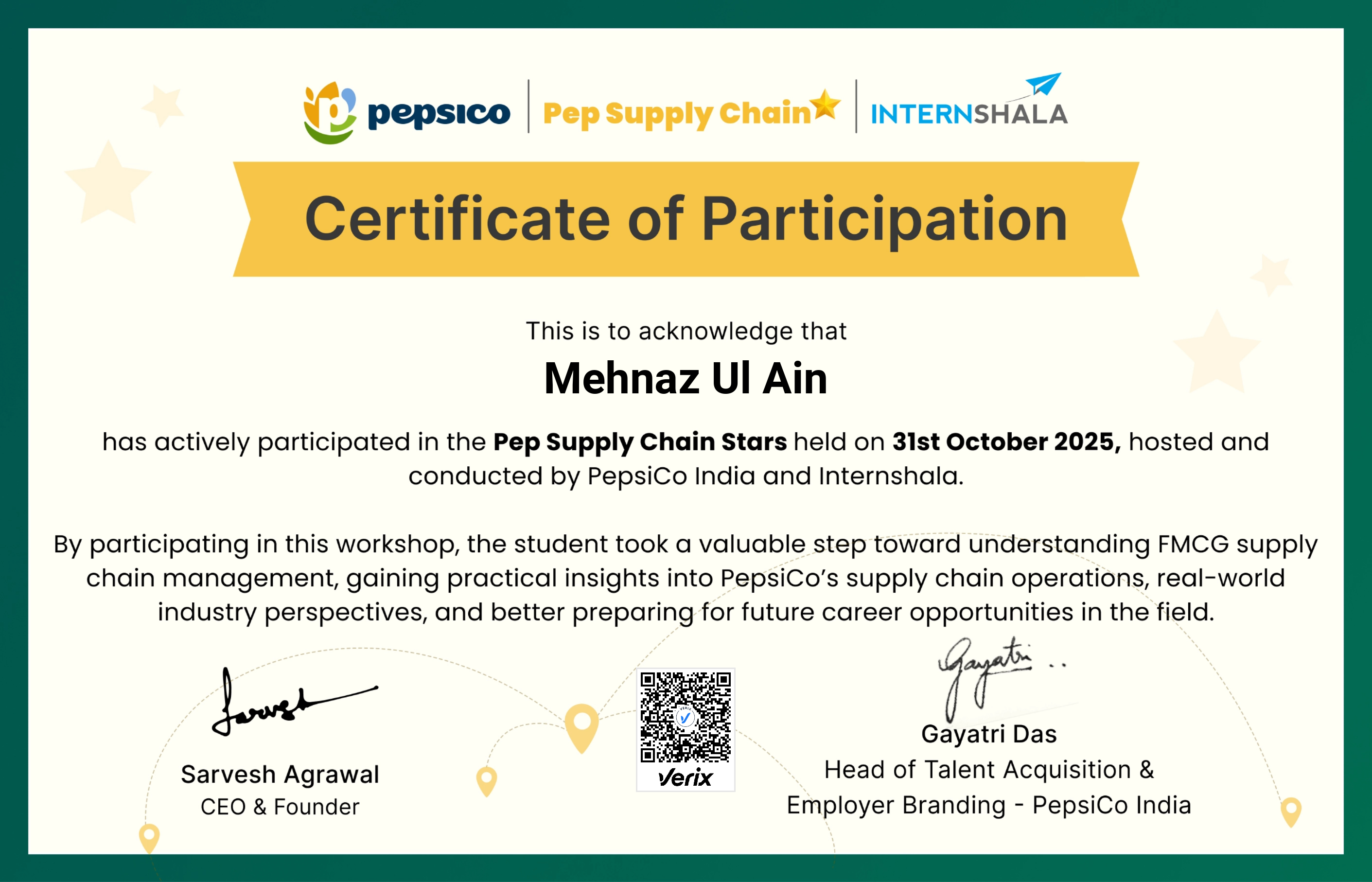 Pep Supply Chain Stars Awareness Workshop