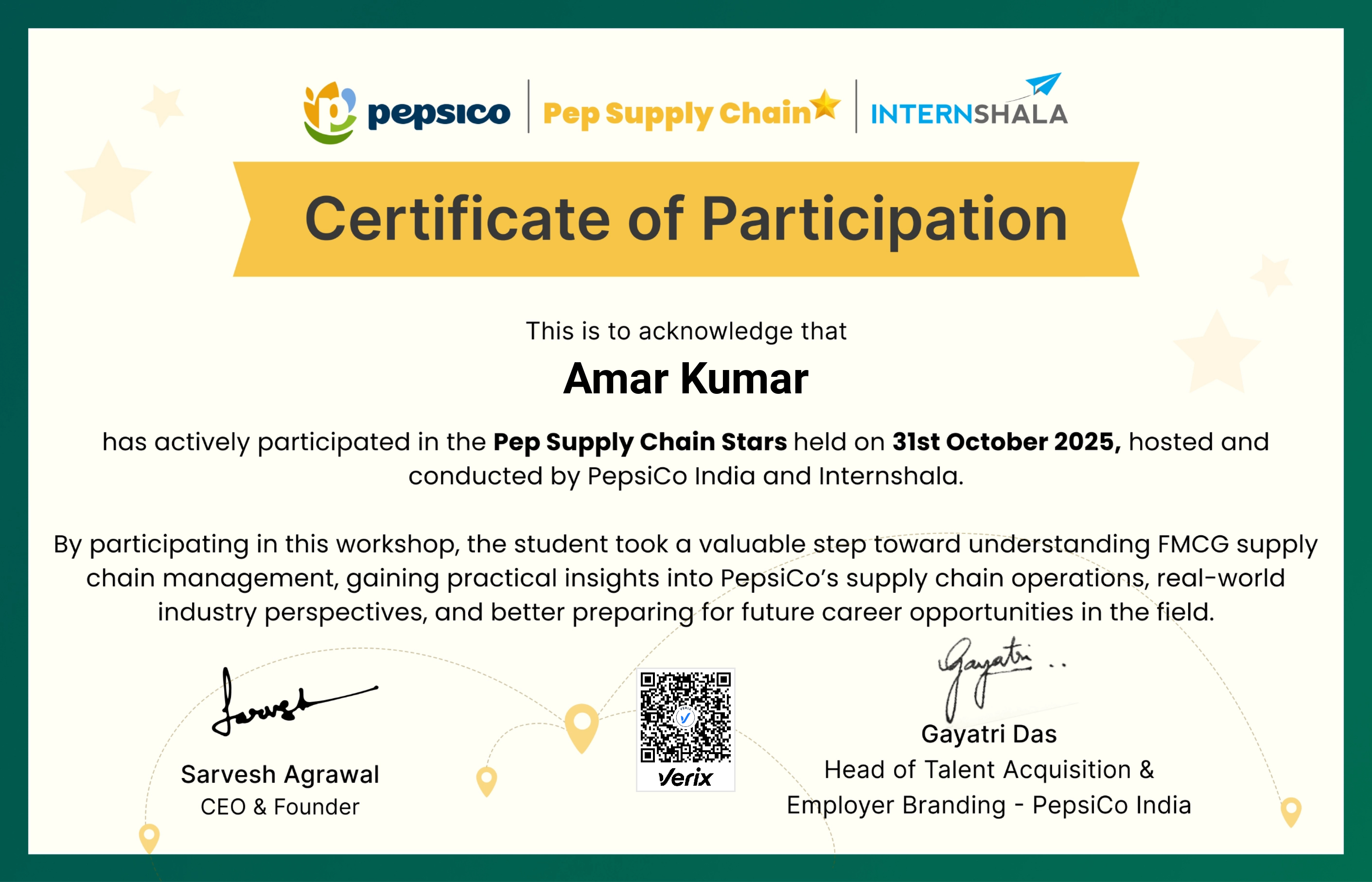 Pep Supply Chain Stars Awareness Workshop