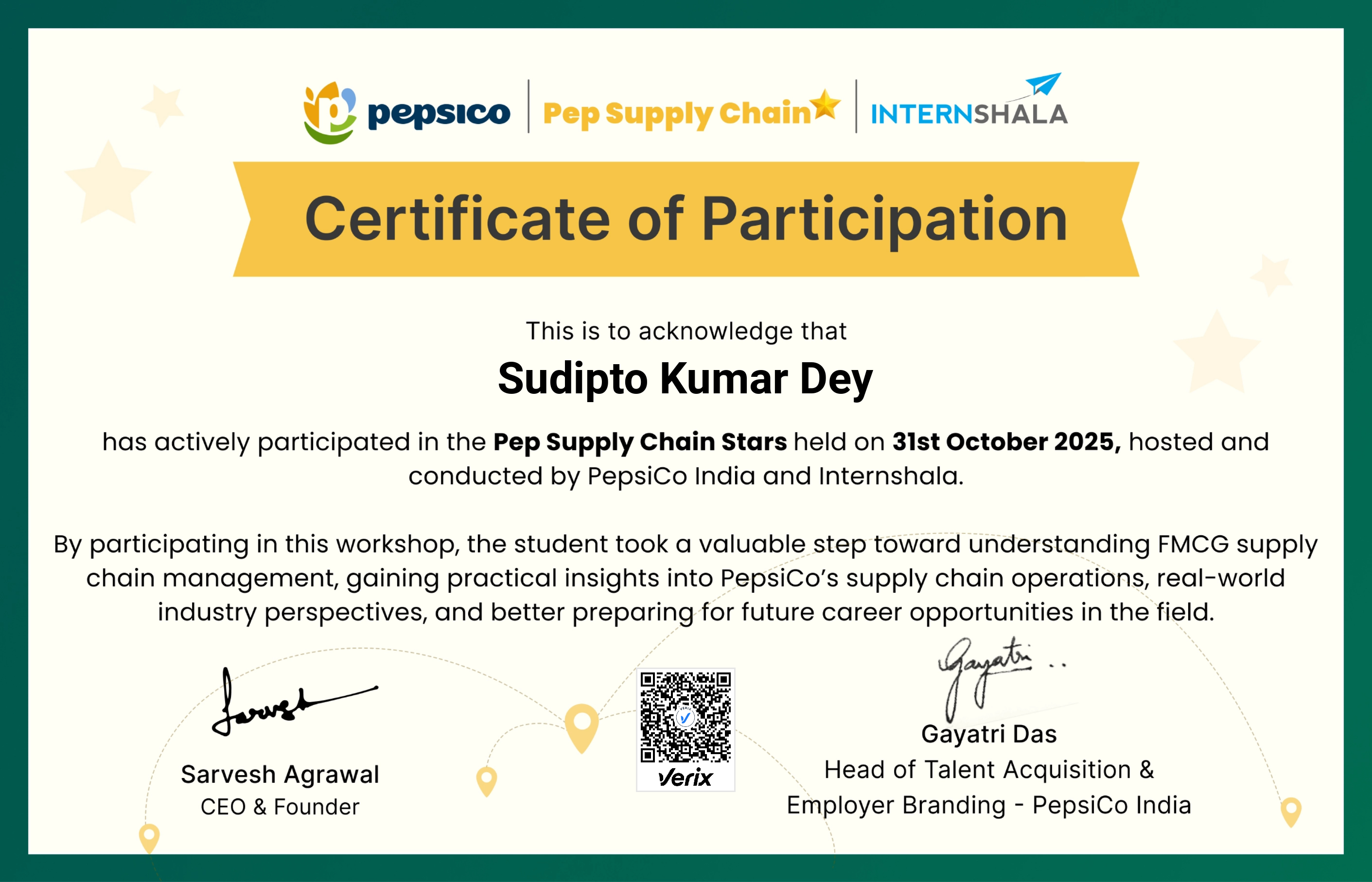 Pep Supply Chain Stars Awareness Workshop