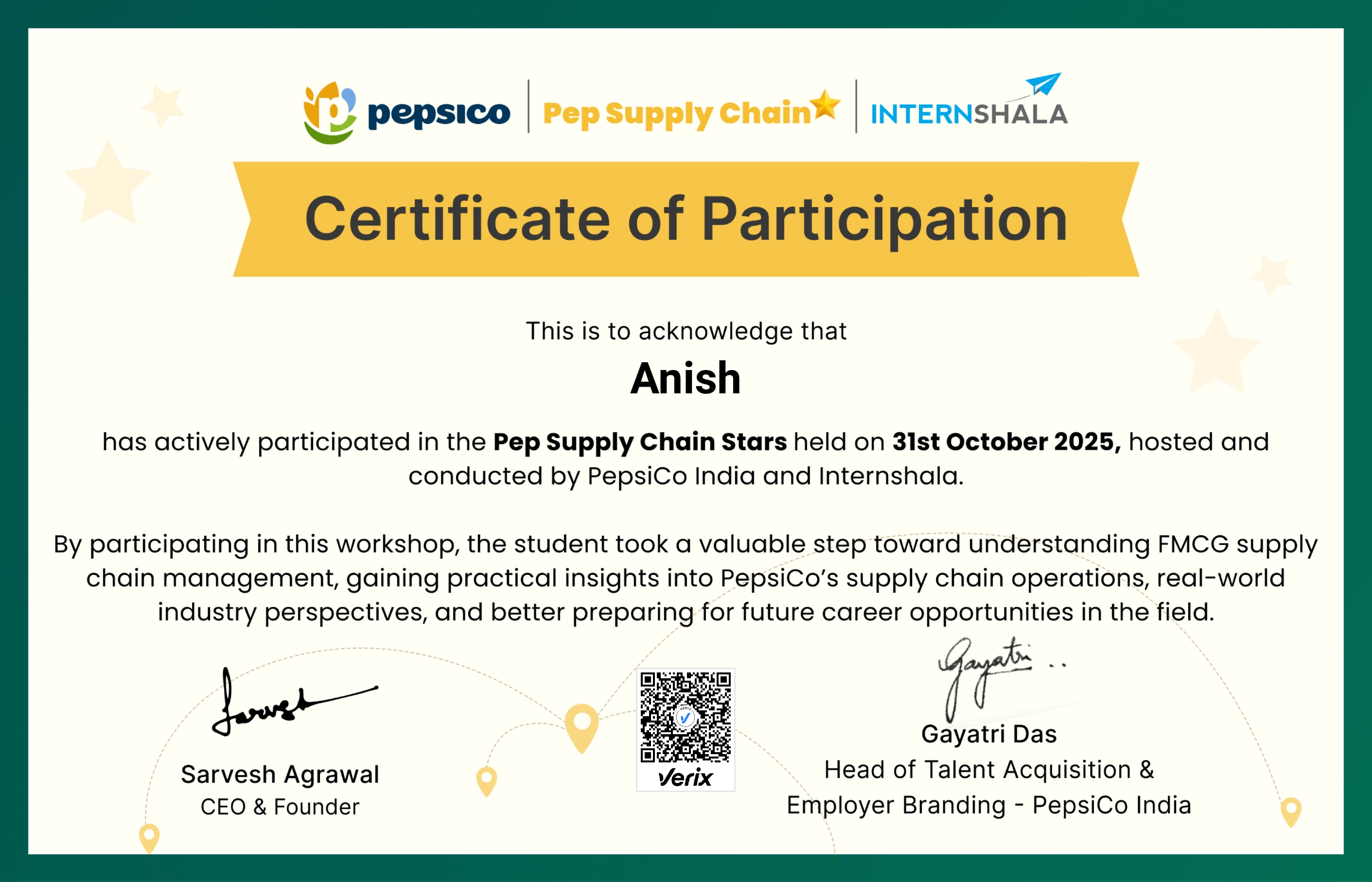 Pep Supply Chain Stars Awareness Workshop