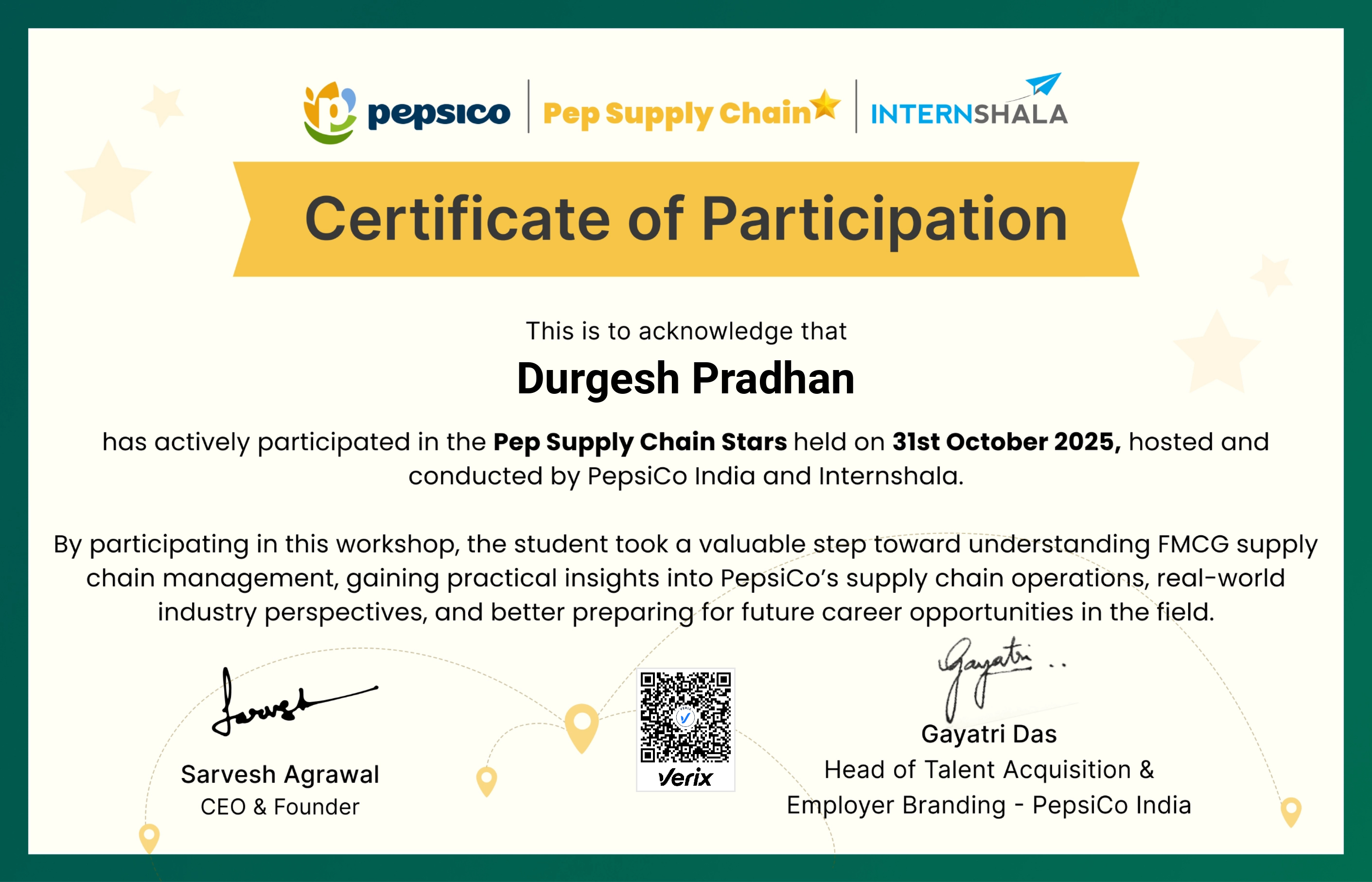 Pep Supply Chain Stars Awareness Workshop