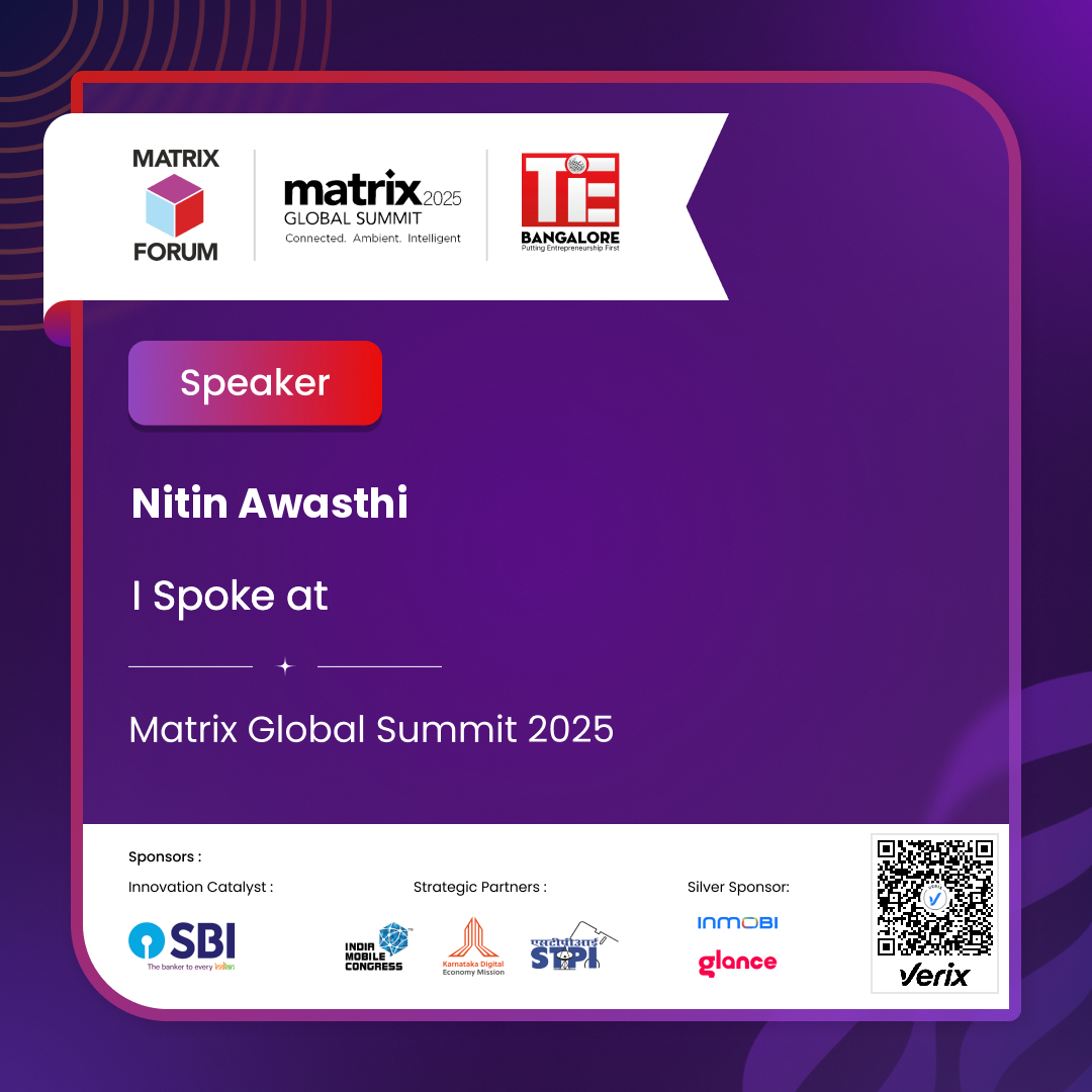 Matrix Global Summit 2025 Speaker Certificate