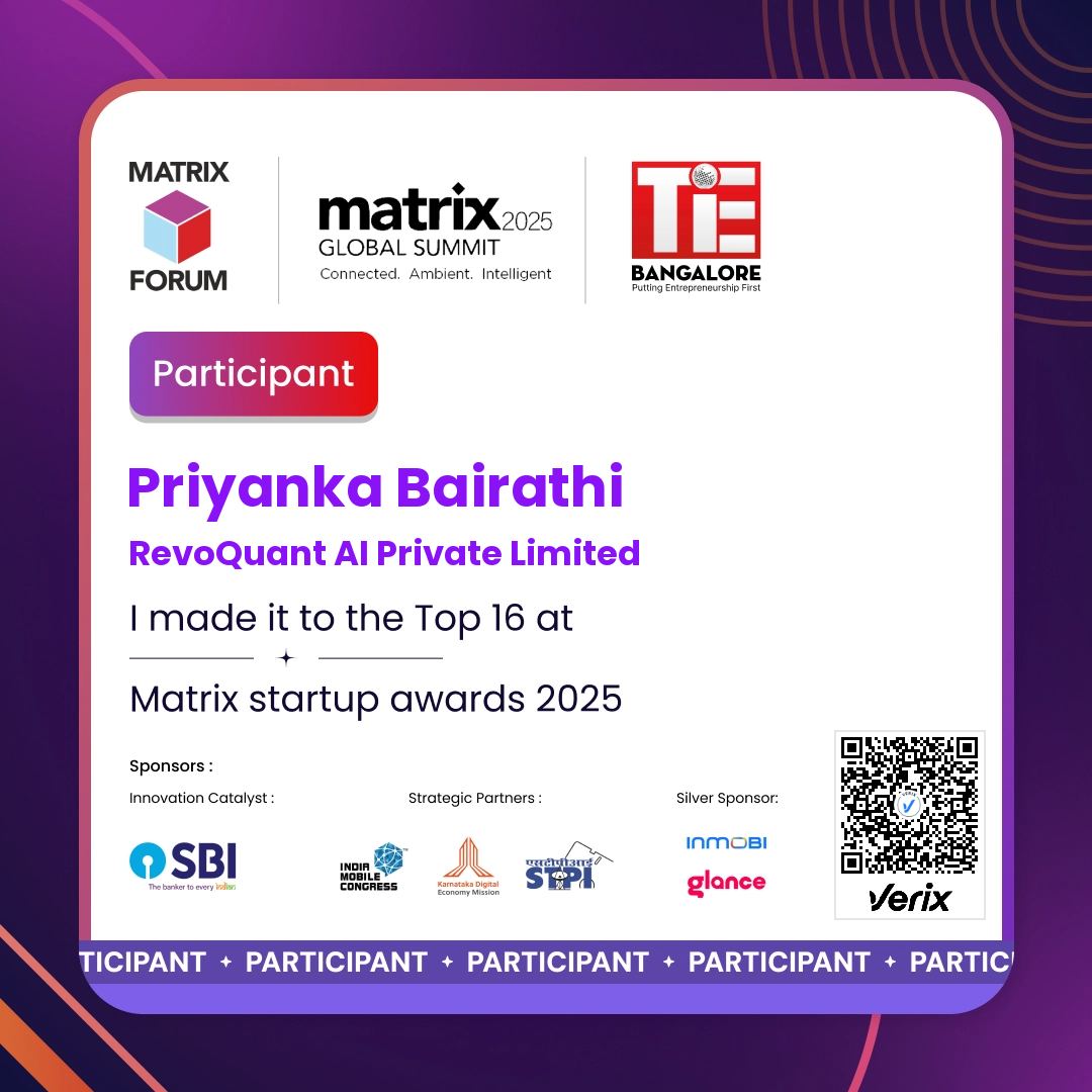 Matrix Startup Awards - Top 16