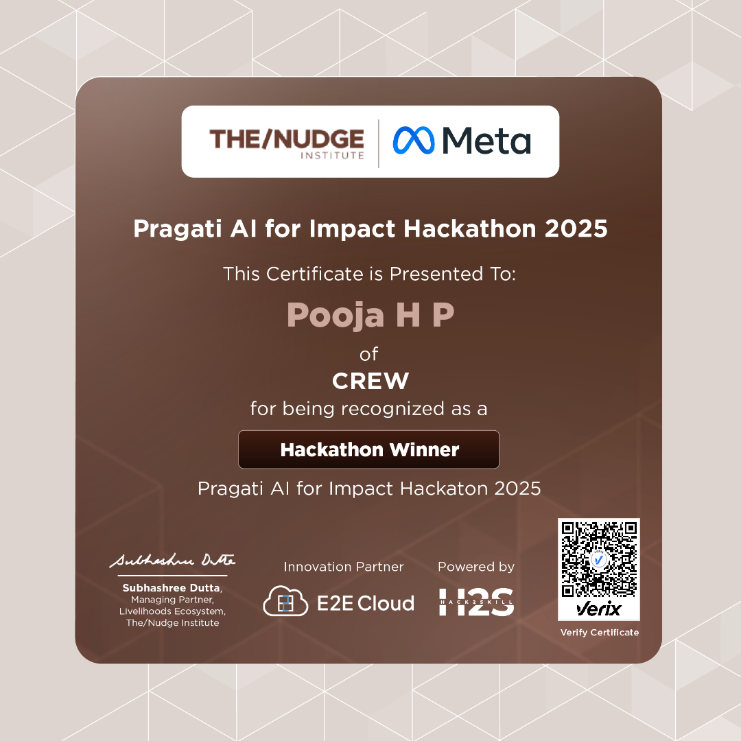 Pragati AI for Impact Hackathon 2025 - Winners