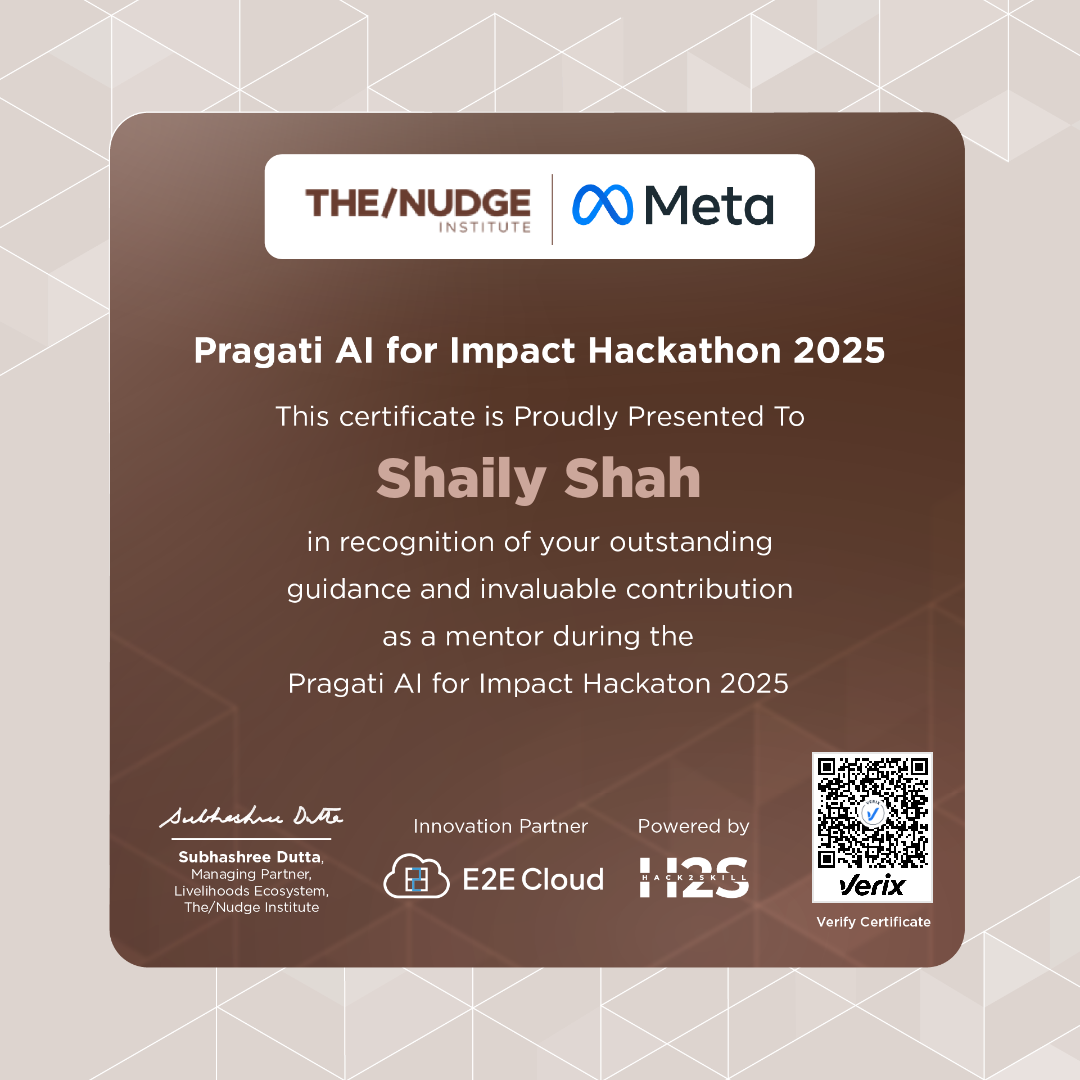 Pragati AI for Impact Hackathon 2025 – Mentor