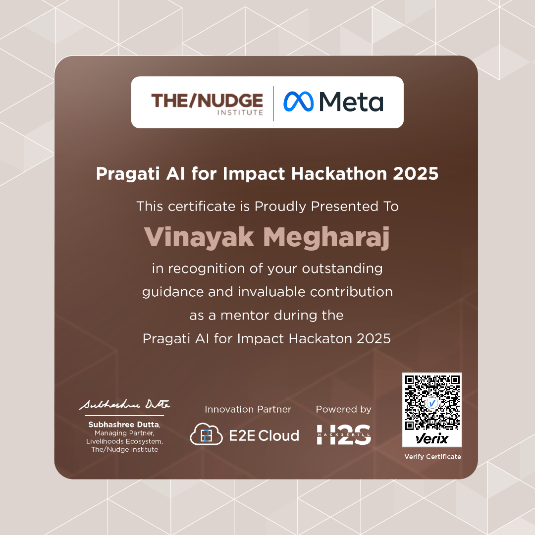 Pragati AI for Impact Hackathon 2025 – Mentor