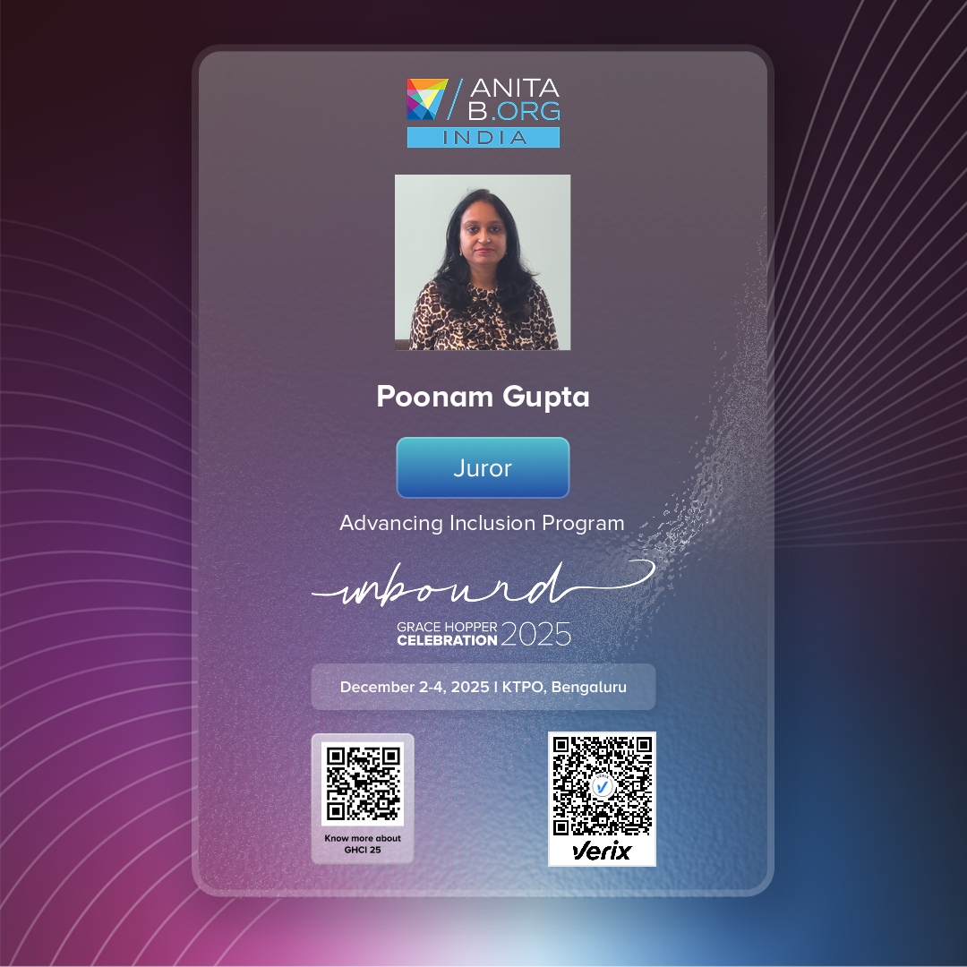 Poonam Gupta: Grace Hopper Celebration India 2025 – Juror