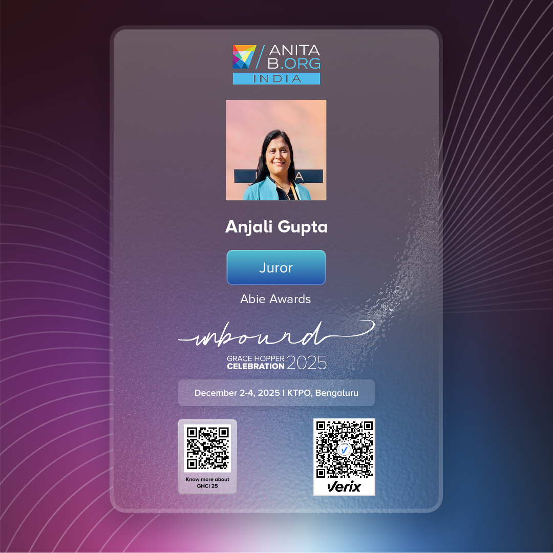 Anjali Gupta: Grace Hopper Celebration India 2025 – Juror