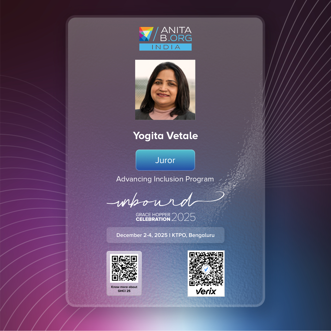 Yogita Vetale: Grace Hopper Celebration India 2025 – Juror