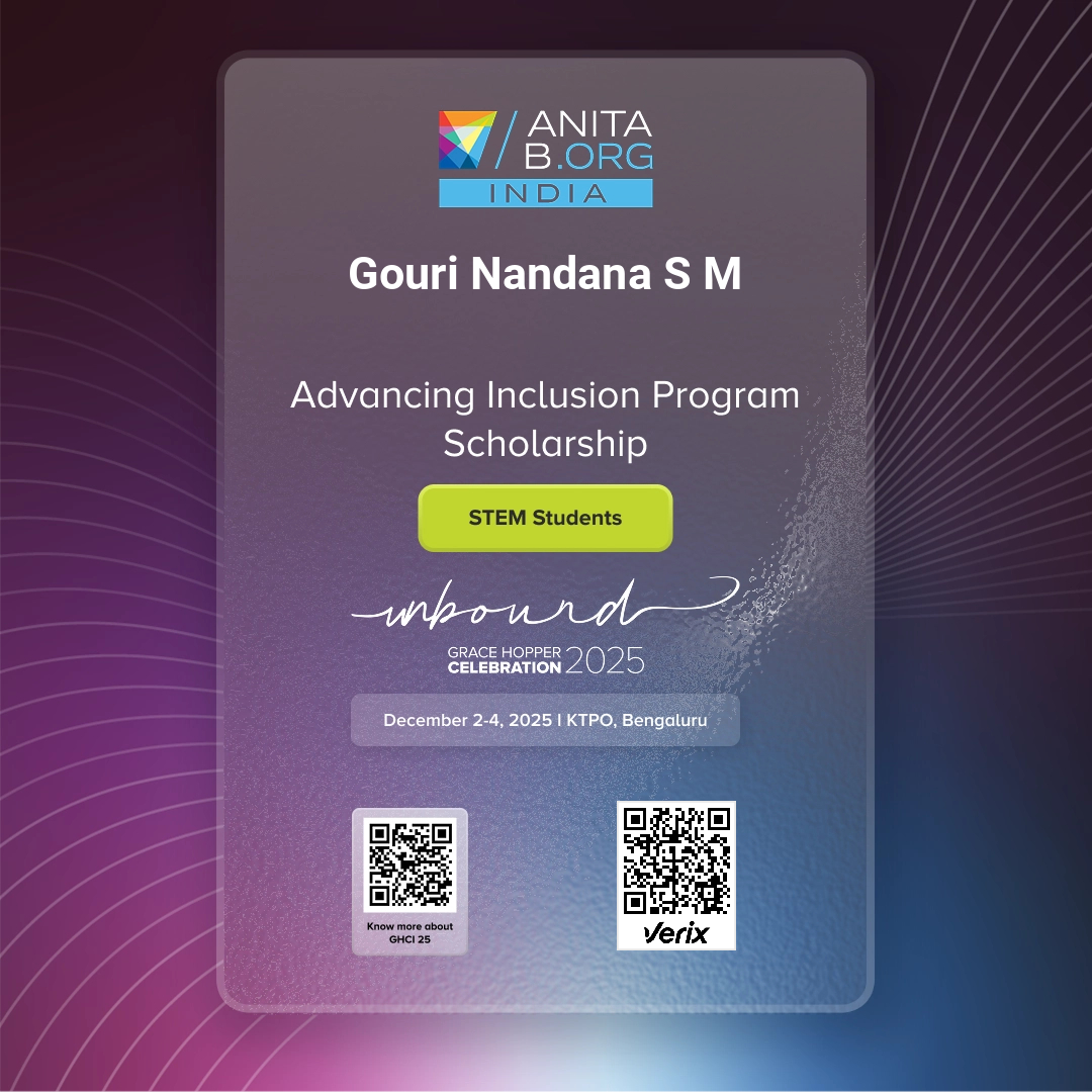 Gouri Nandana S M: Advancing Inclusion Program Scholarship - STEM Students