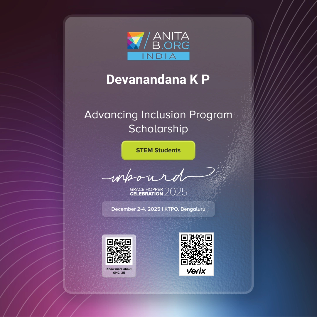 Devanandana K P: Advancing Inclusion Program Scholarship - STEM Students