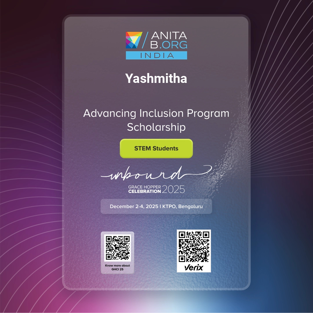 Yashmitha: Advancing Inclusion Program Scholarship - STEM Students