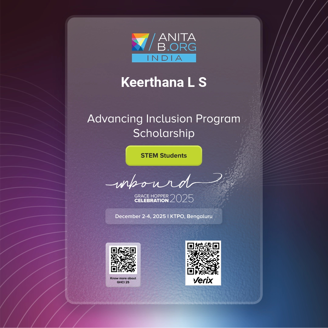 Keerthana L S: Advancing Inclusion Program Scholarship - STEM Students