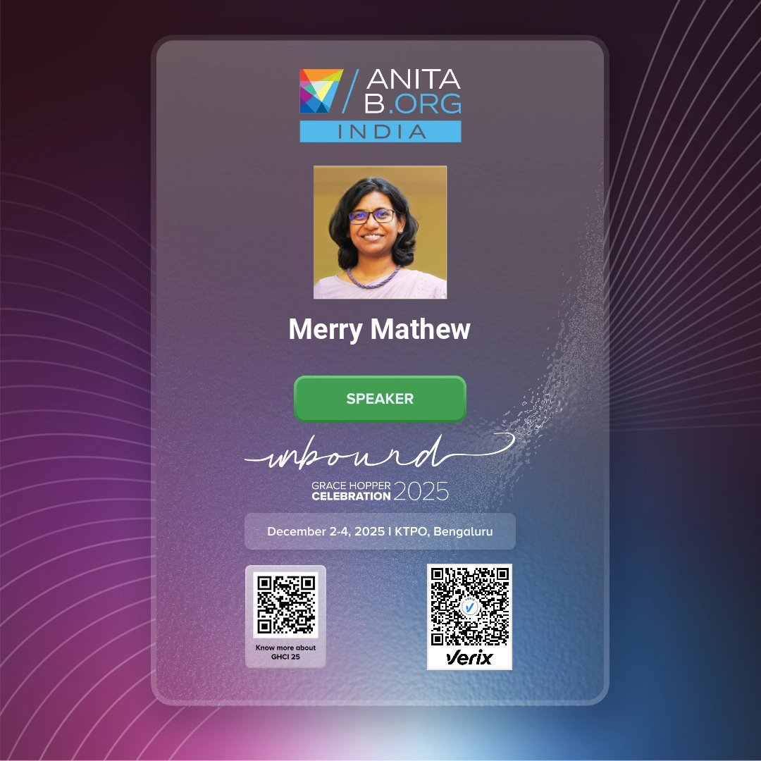 Grace Hopper Celebration India 2025 - Speaker