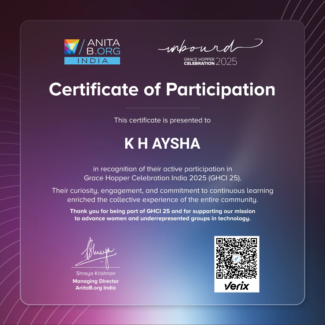 Attendee Certificate - GHCI 25