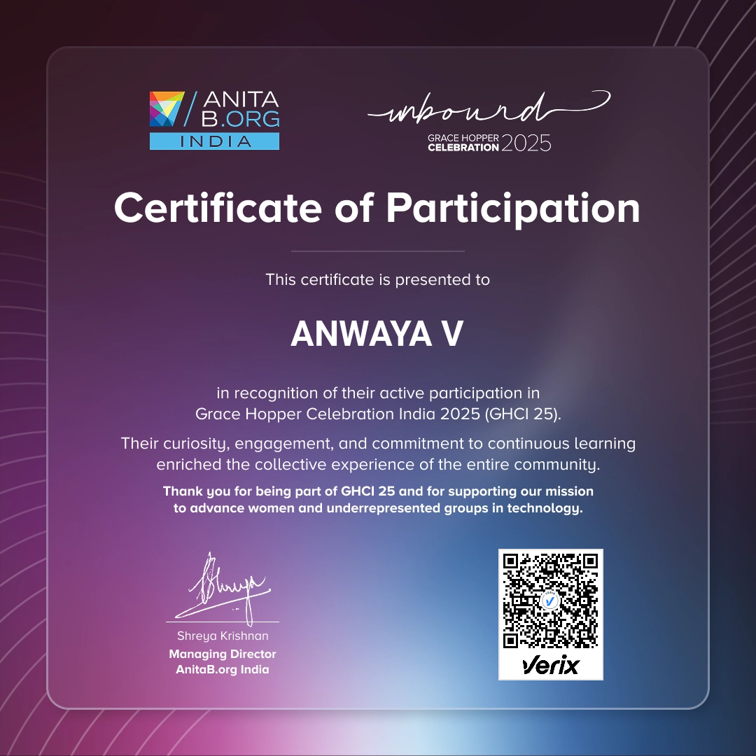 Attendee Certificate - GHCI 25