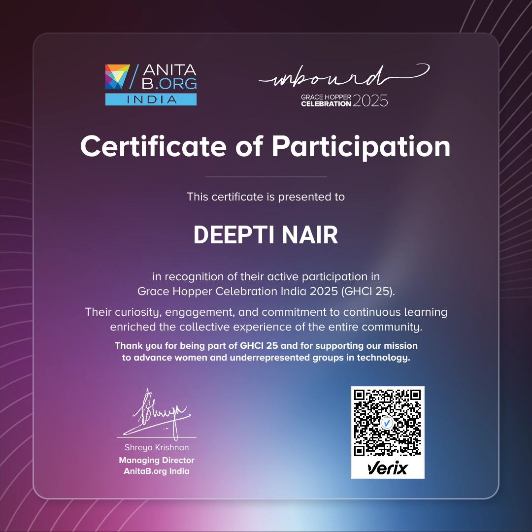 Attendee Certificate - GHCI 25