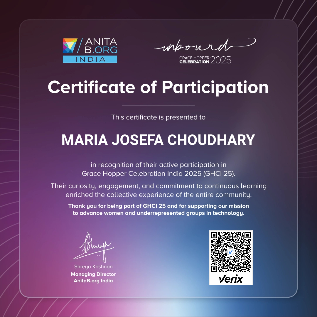 Attendee Certificate - GHCI 25