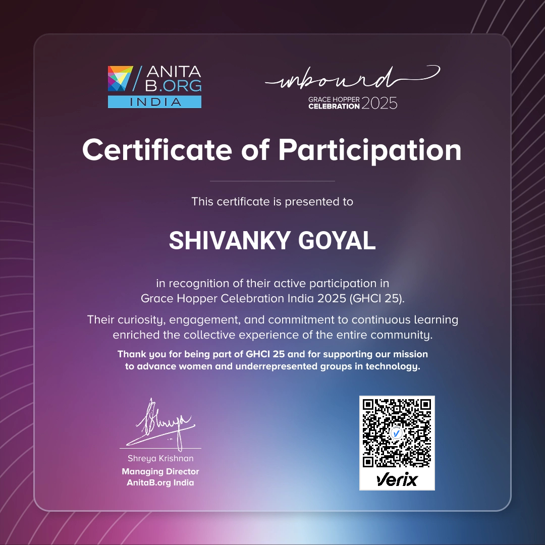 Attendee Certificate - GHCI 25