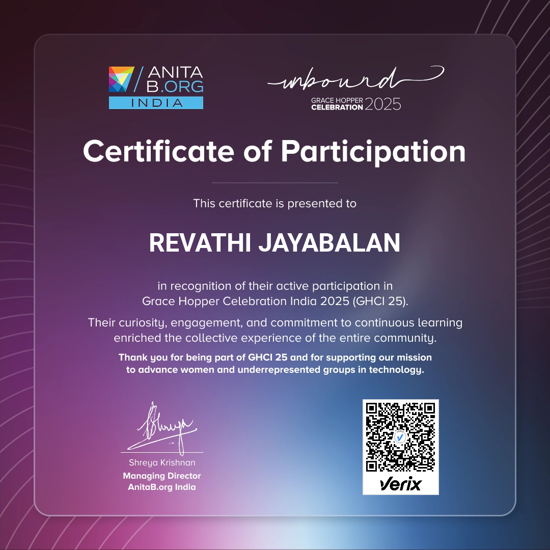 Attendee Certificate - GHCI 25