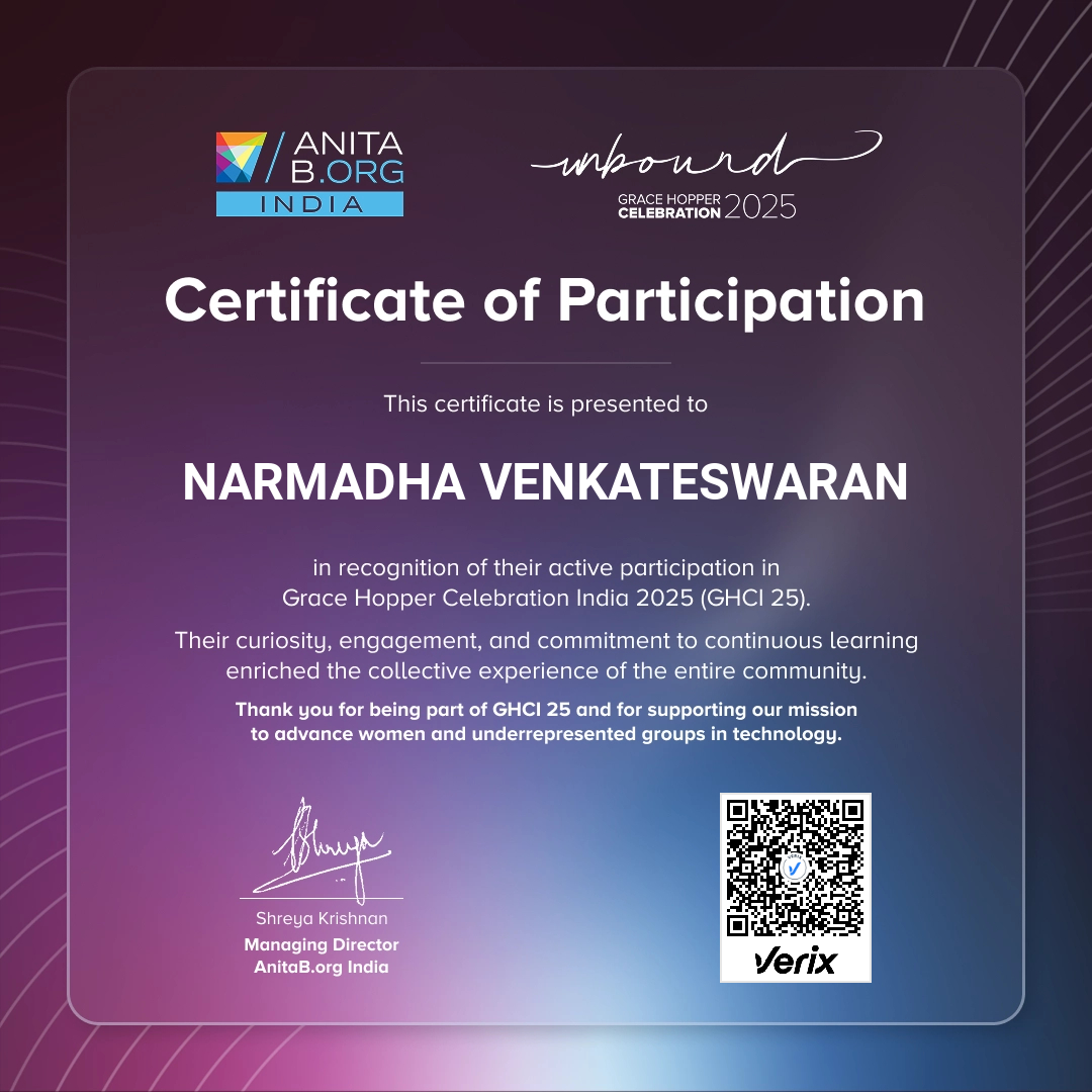 Attendee Certificate - GHCI 25