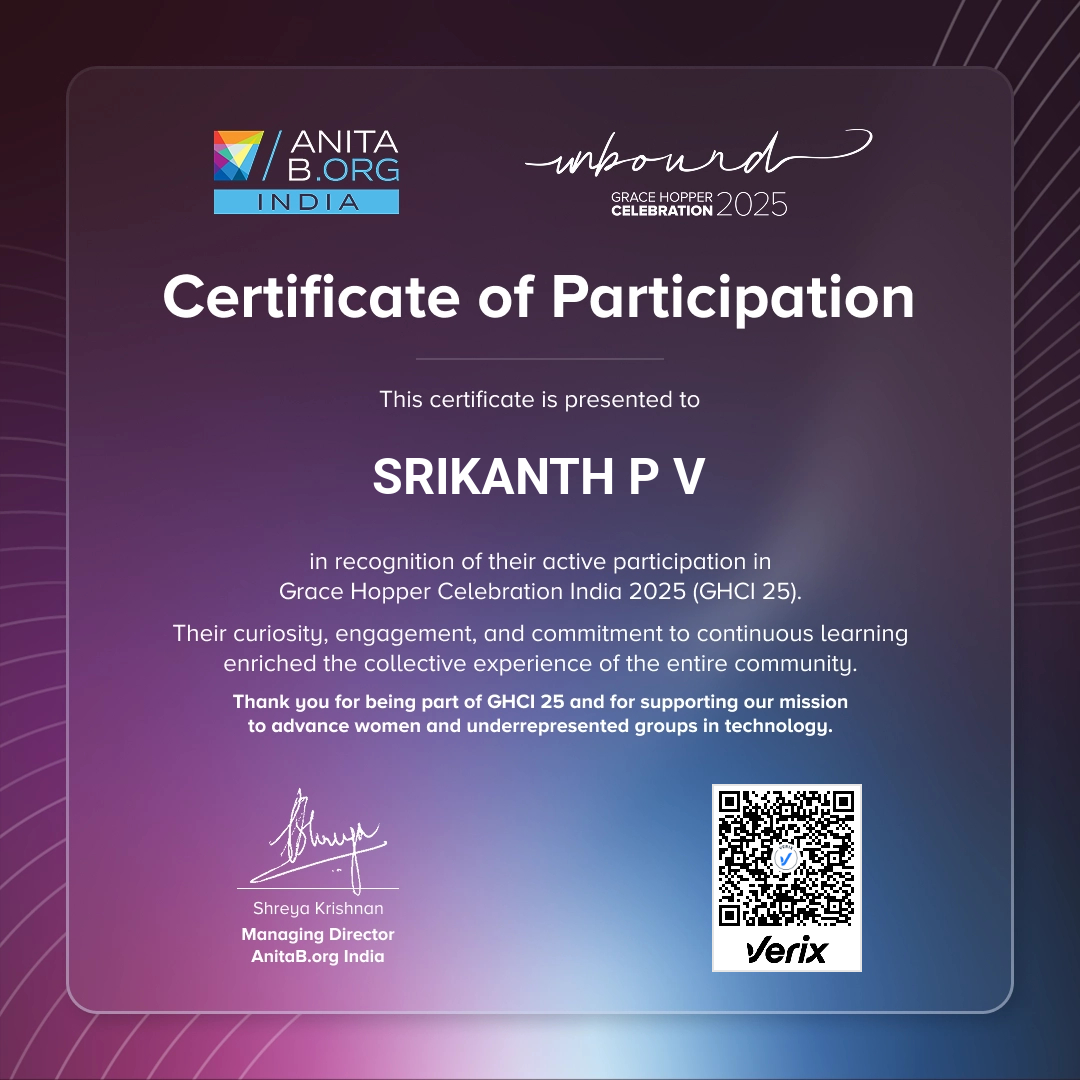 Attendee Certificate - GHCI 25
