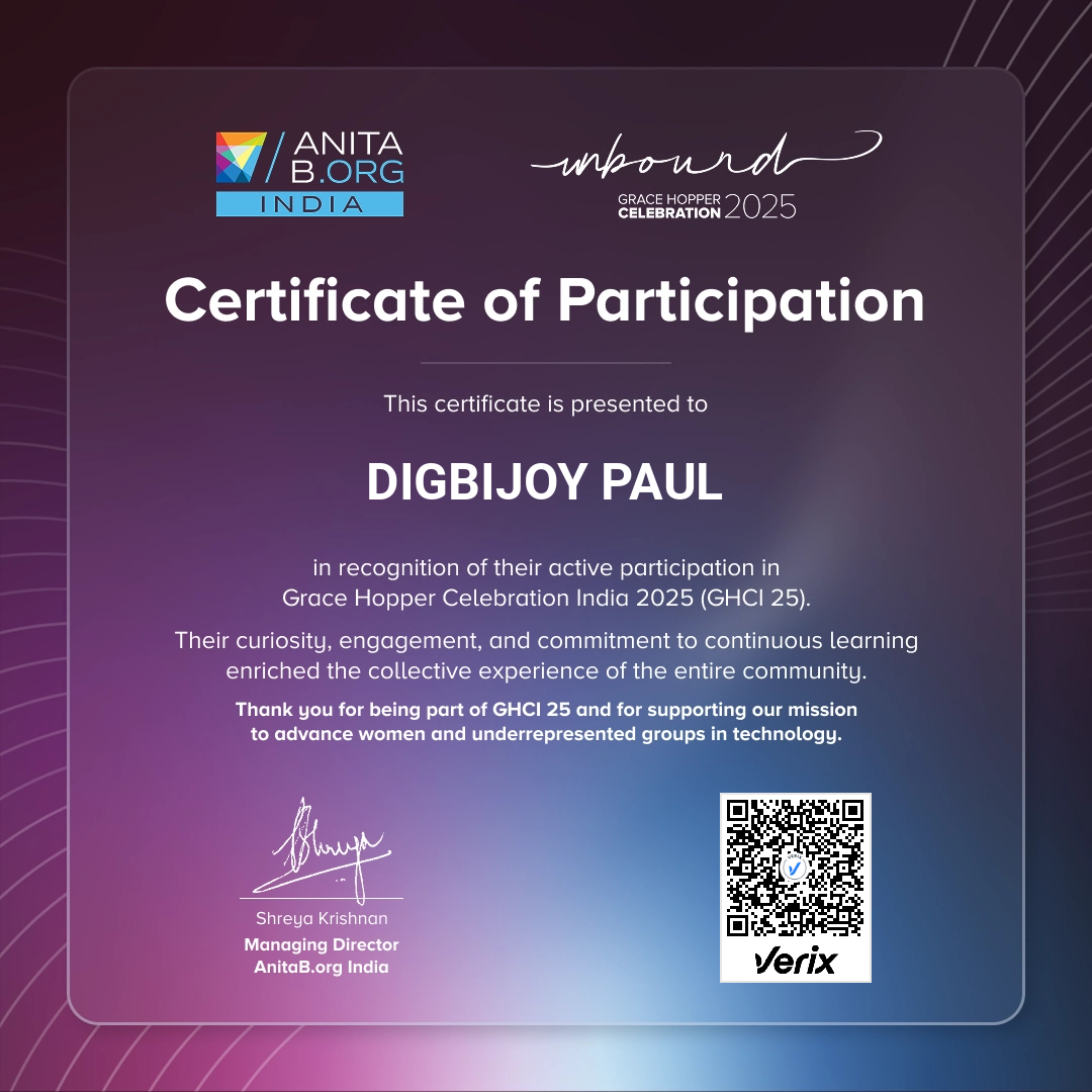 Attendee Certificate - GHCI 25