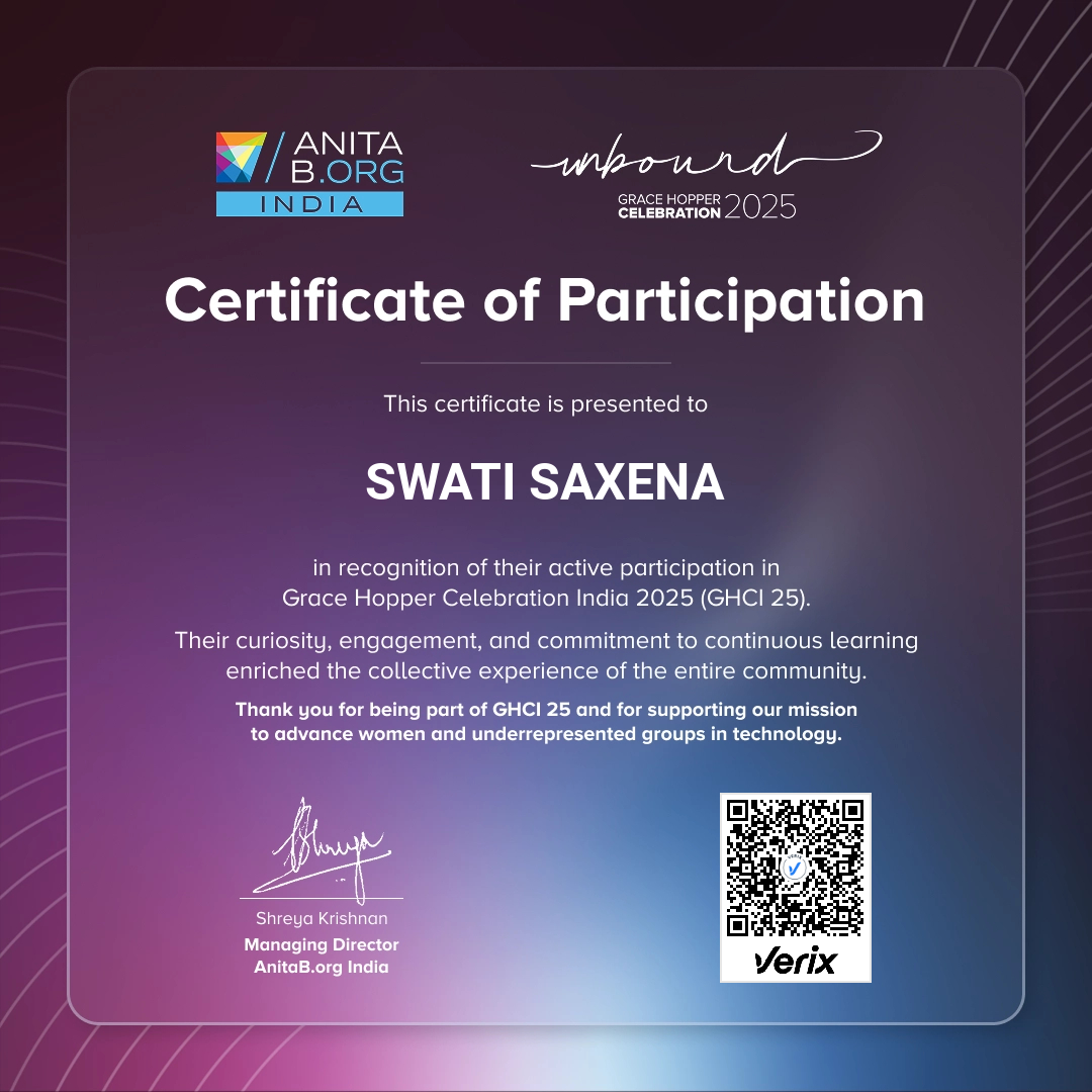 Attendee Certificate - GHCI 25