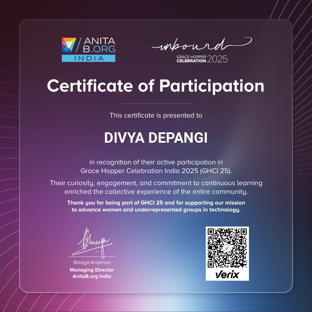 Attendee Certificate - GHCI 25