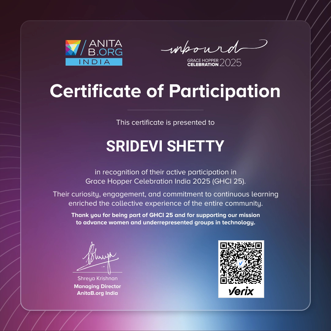 Attendee Certificate - GHCI 25