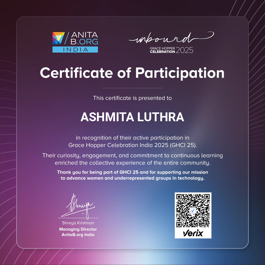 Attendee Certificate - GHCI 25