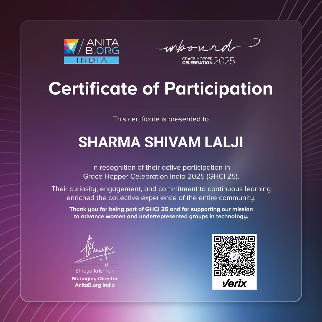 Attendee Certificate - GHCI 25