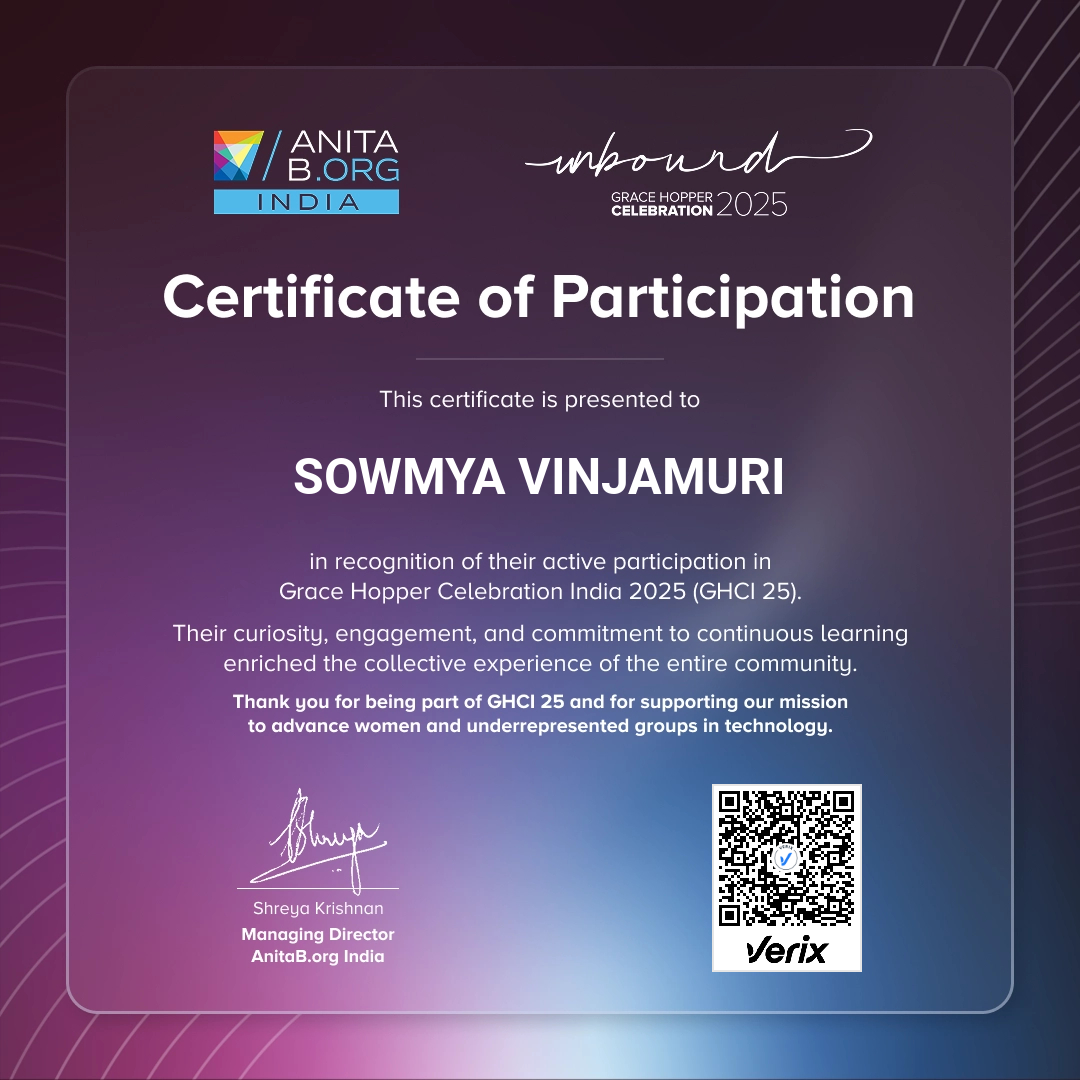 Attendee Certificate - GHCI 25