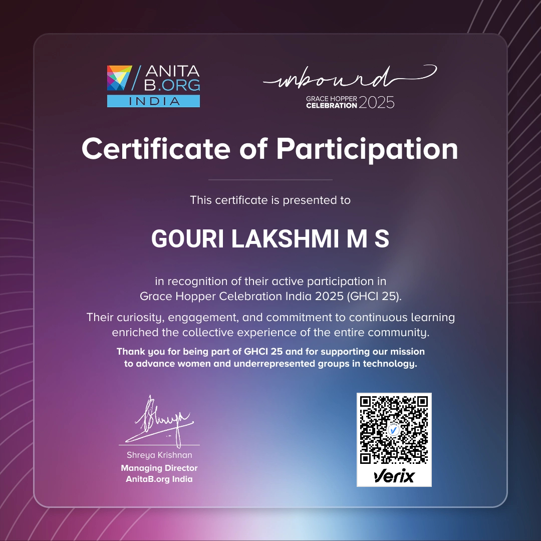 Attendee Certificate - GHCI 25