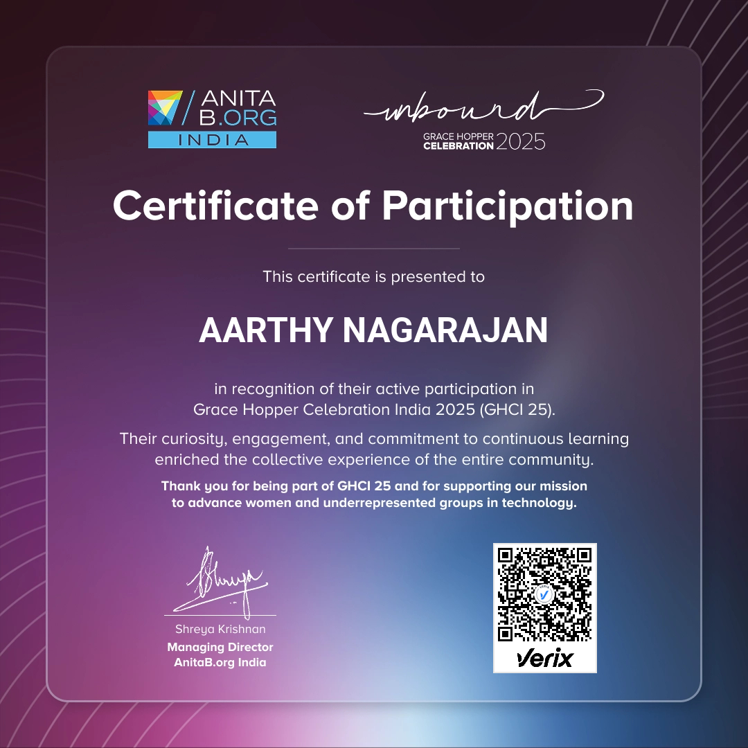 Attendee Certificate - GHCI 25