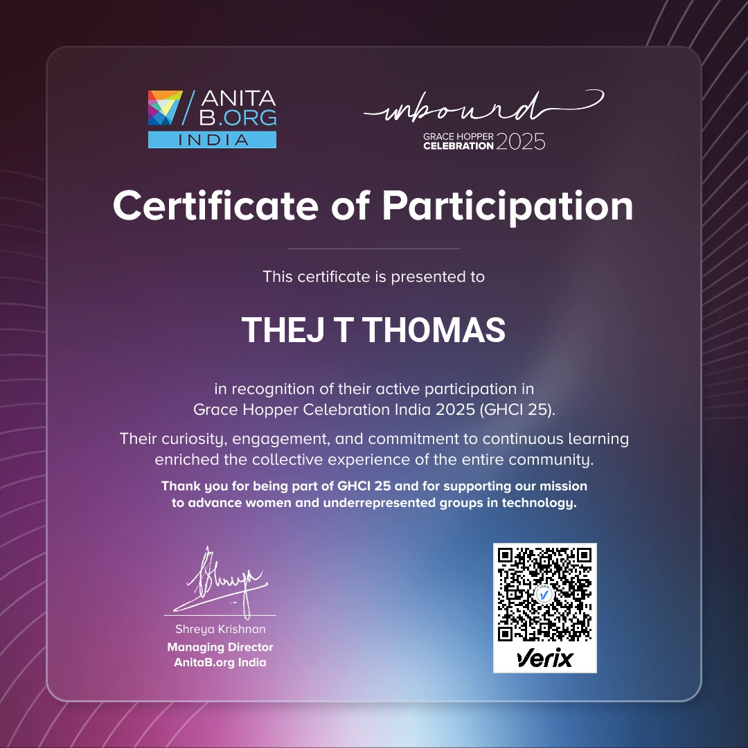 Attendee Certificate - GHCI 25