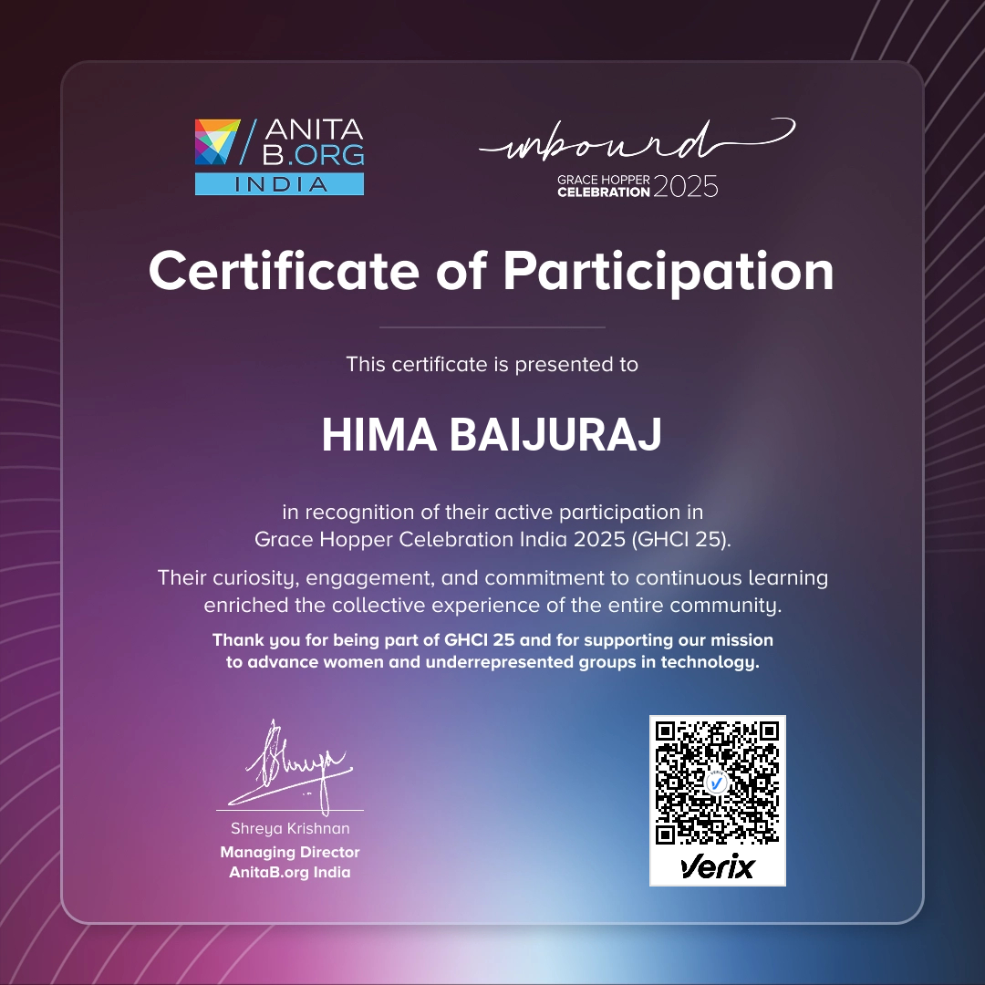 Attendee Certificate - GHCI 25