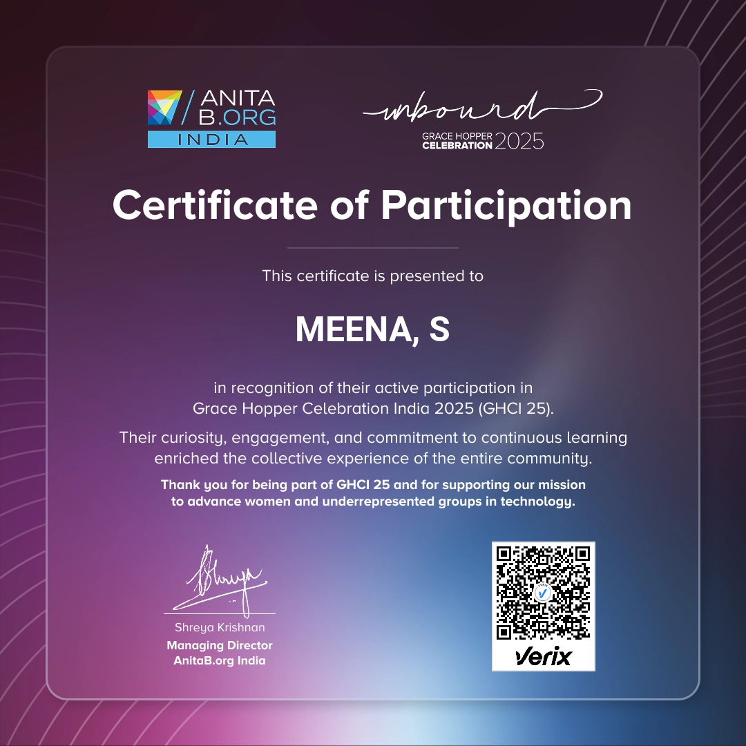 Attendee Certificate - GHCI 25