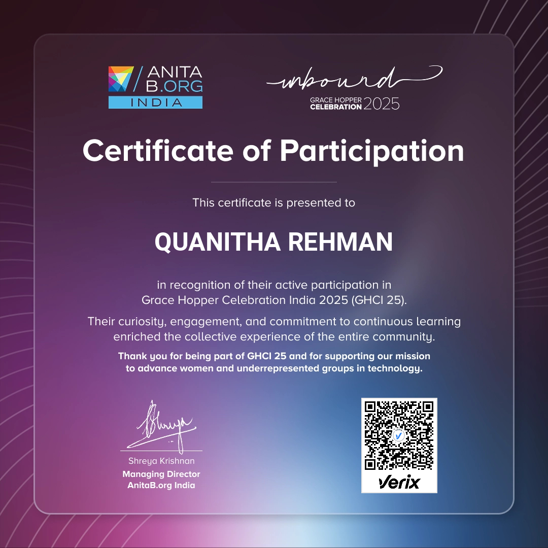 Attendee Certificate - GHCI 25