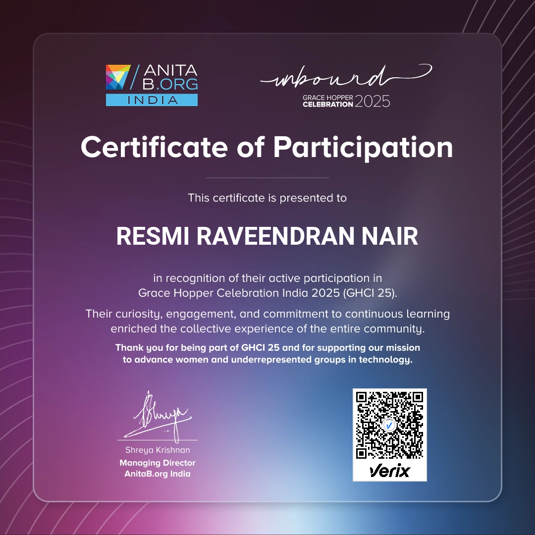 Attendee Certificate - GHCI 25