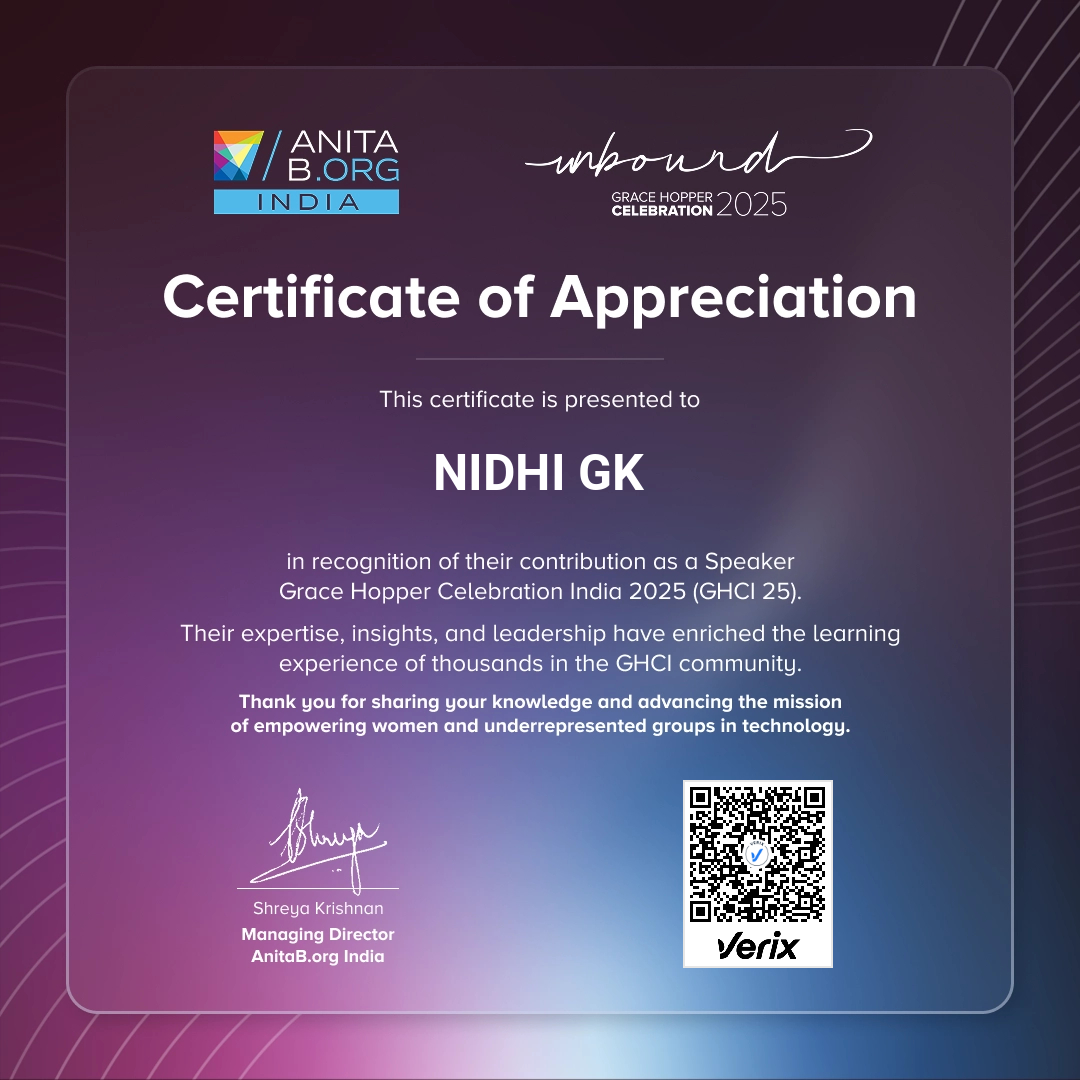 GHCI 2025 - Speaker Certificate