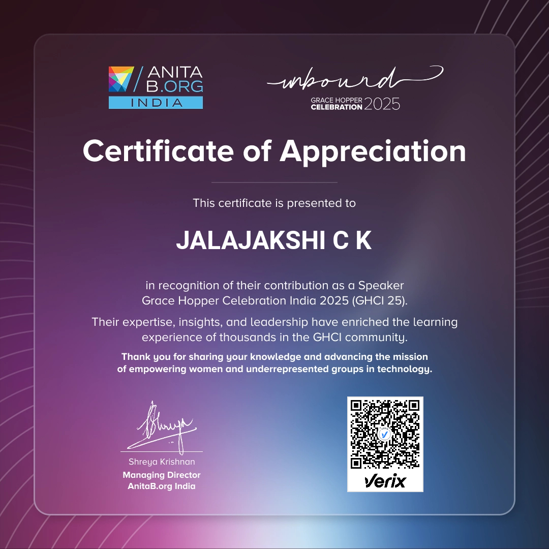 GHCI 2025 - Speaker Certificate