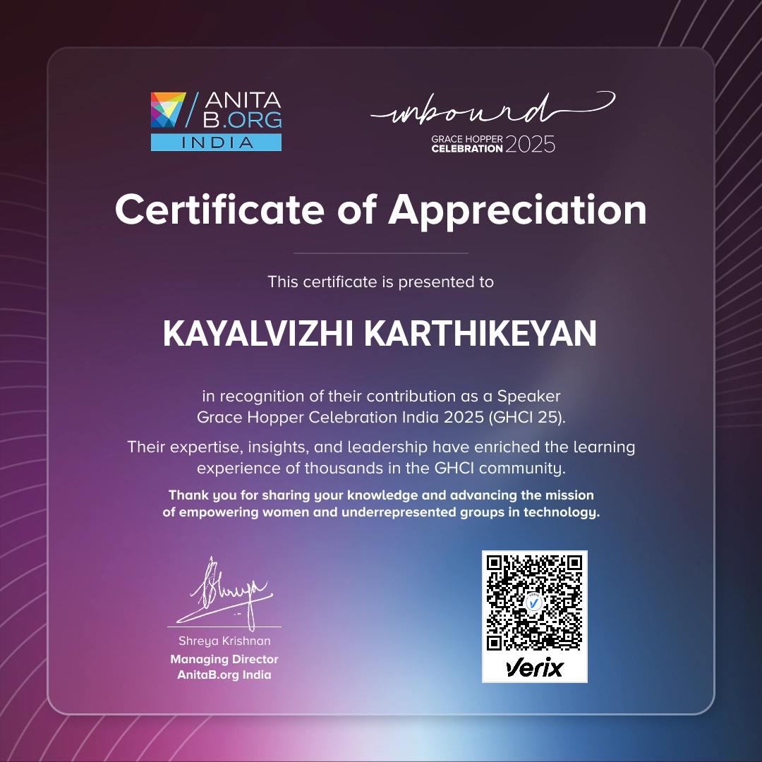 GHCI 2025 - Speaker Certificate