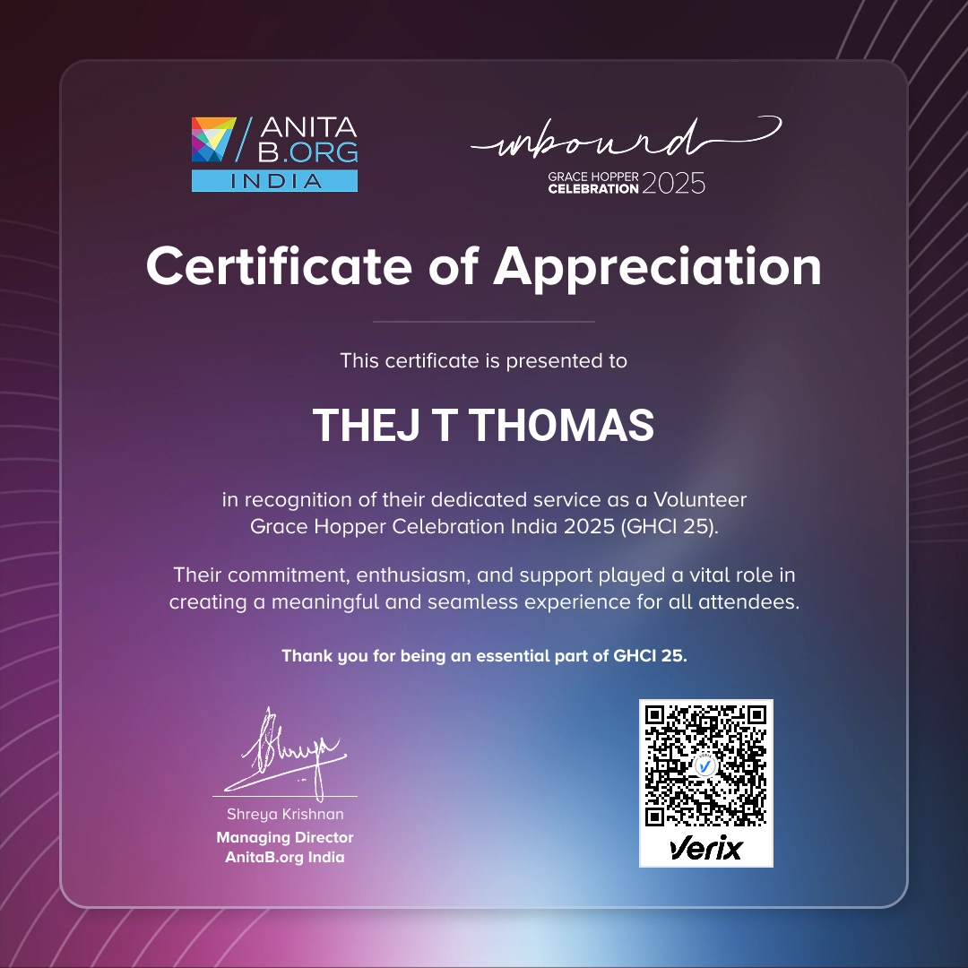 GHCI 2025 - Volunteer Certificate